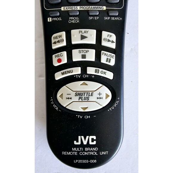 JVC VCR Remote Multi Brand Remote LP20303-008 READ (3 Buttons Not Working) - Picture 2 of 5